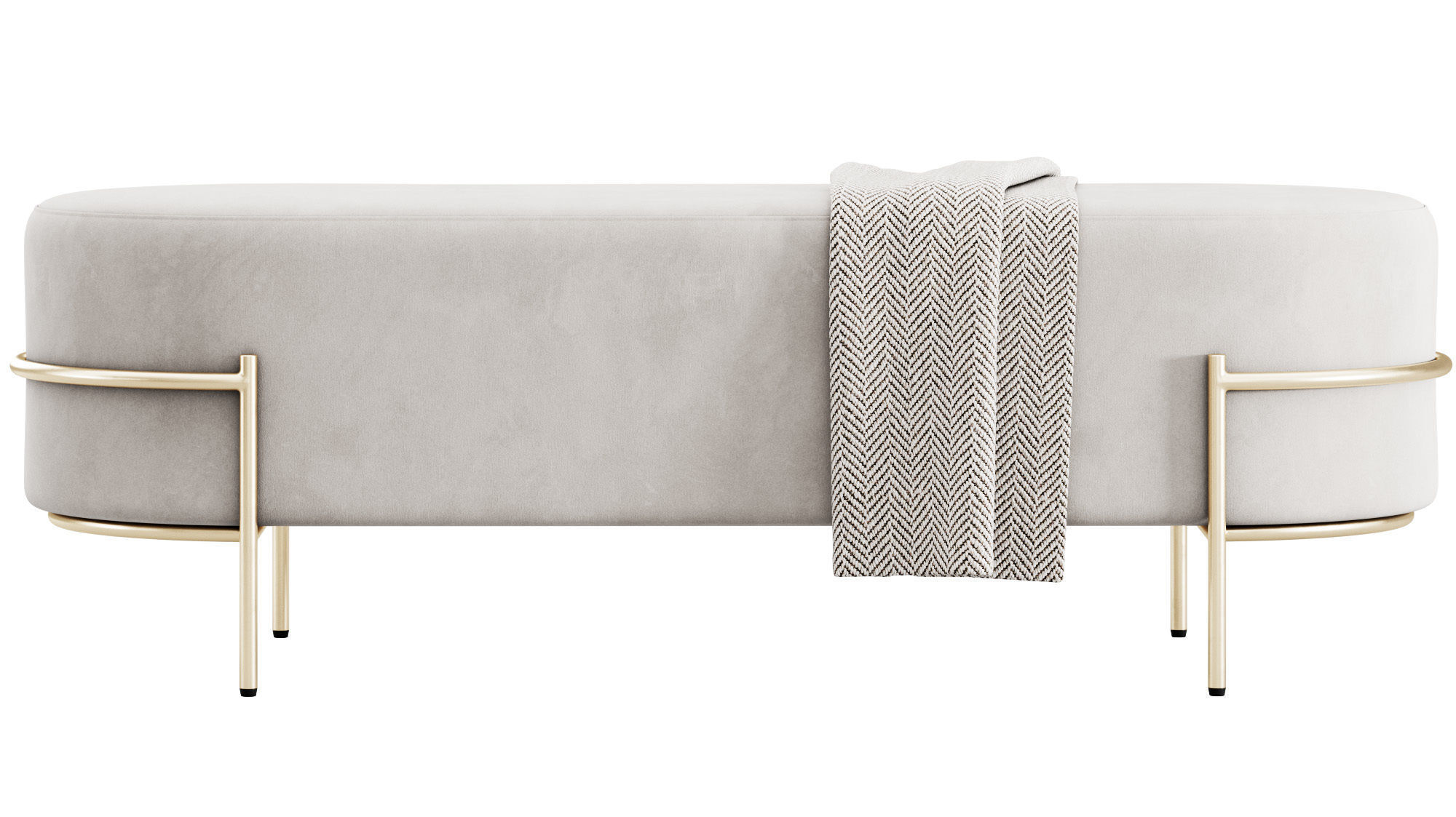 Recamier Houston Bench By LIV Decora 3D model_17