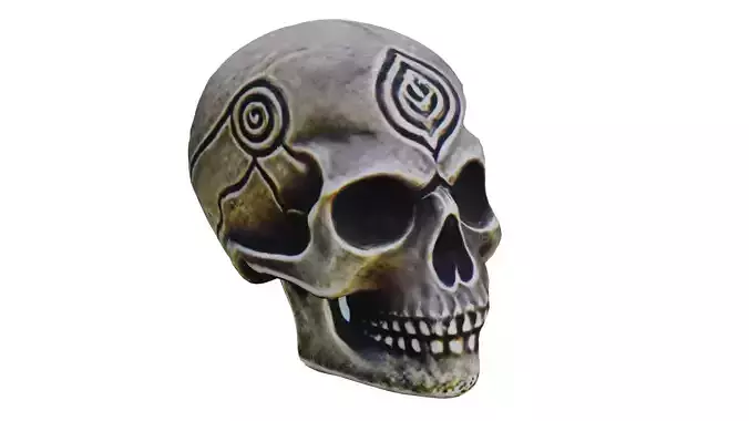 Ritual Skull Middle Poly 3D model