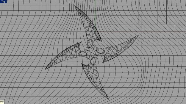 4 Point Curved Shuriken 3D model_3