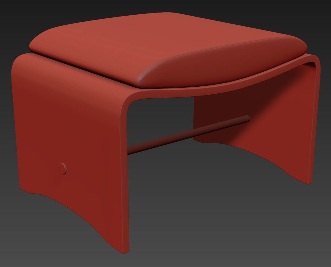 Ottoman Puff Fleury By LIV Decora 3D model_4