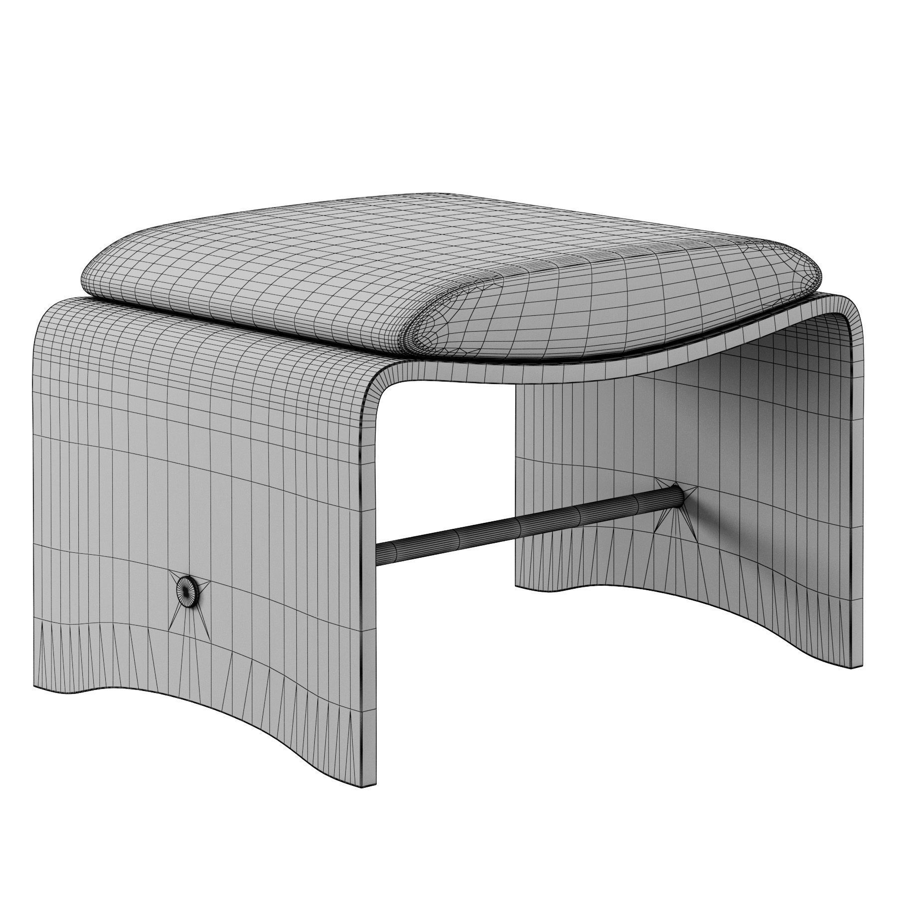 Ottoman Puff Fleury By LIV Decora 3D model_1