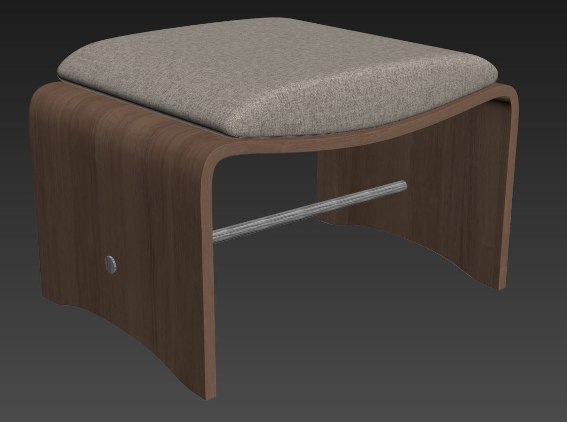 Ottoman Puff Fleury By LIV Decora 3D model_3