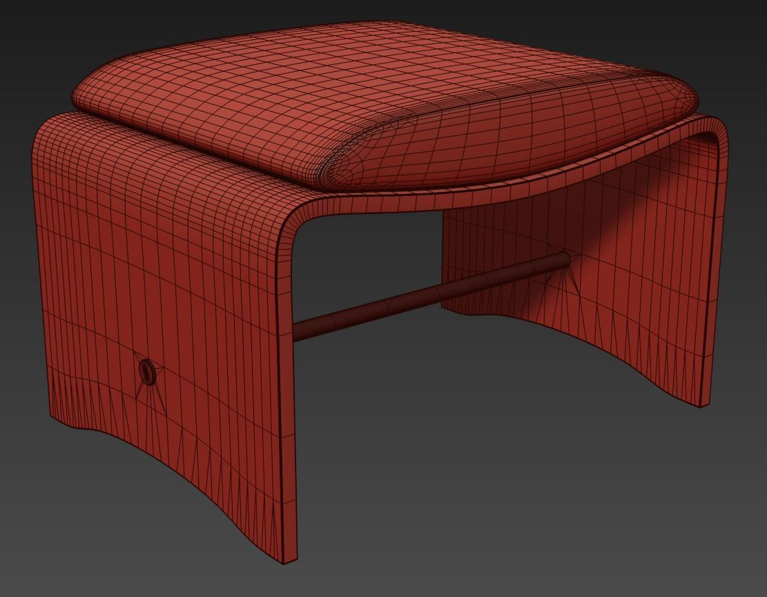 Ottoman Puff Fleury By LIV Decora 3D model_5