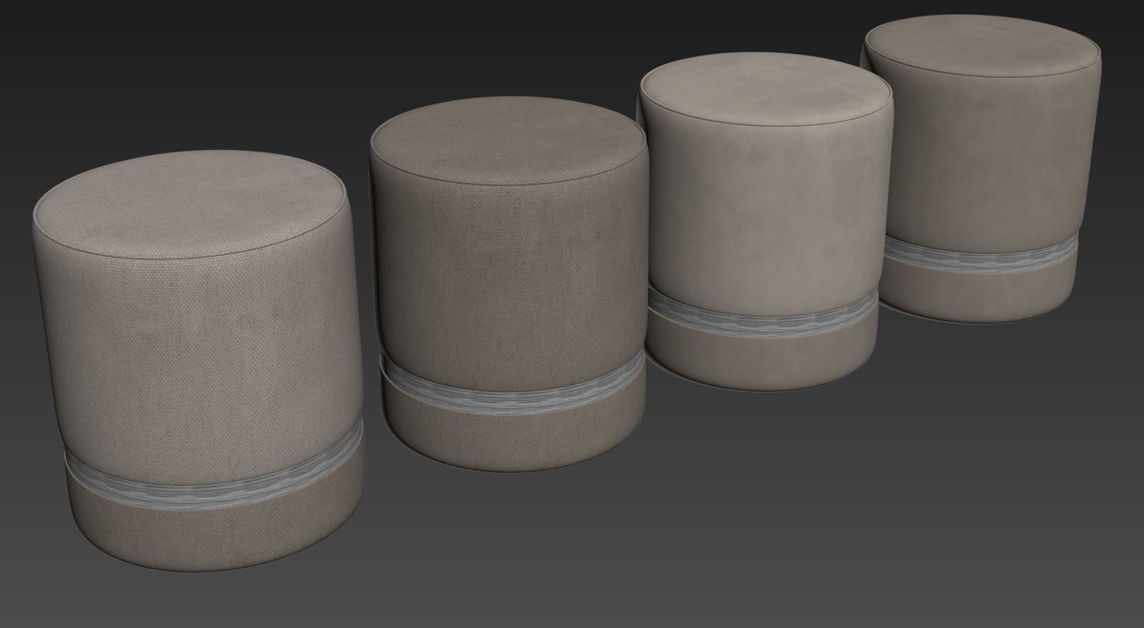 Serena Round Pouf by LIV Decora 3D model_5