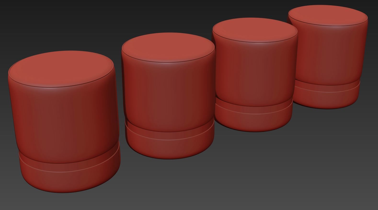 Serena Round Pouf by LIV Decora 3D model_6