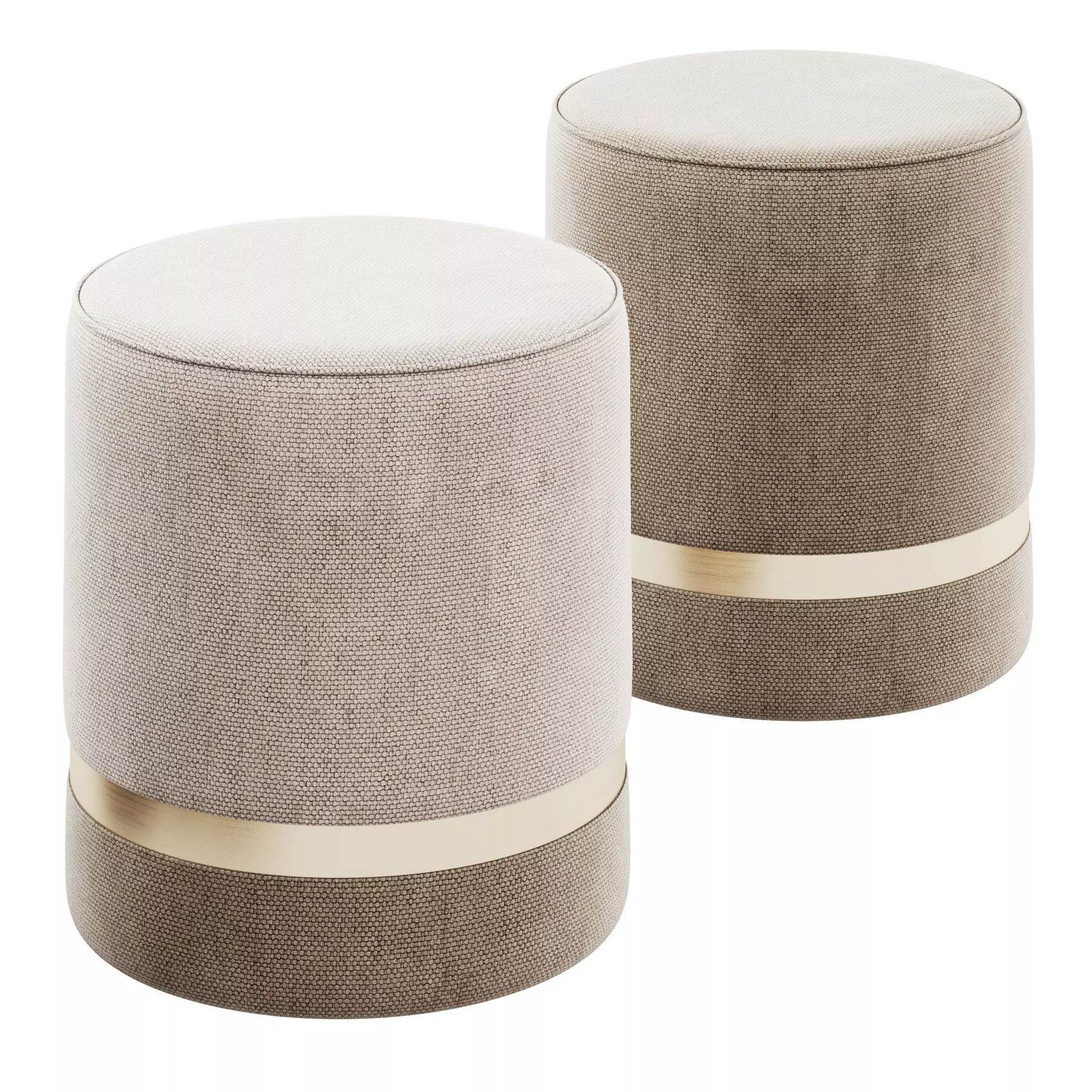 Serena Round Pouf by LIV Decora 3D model_0