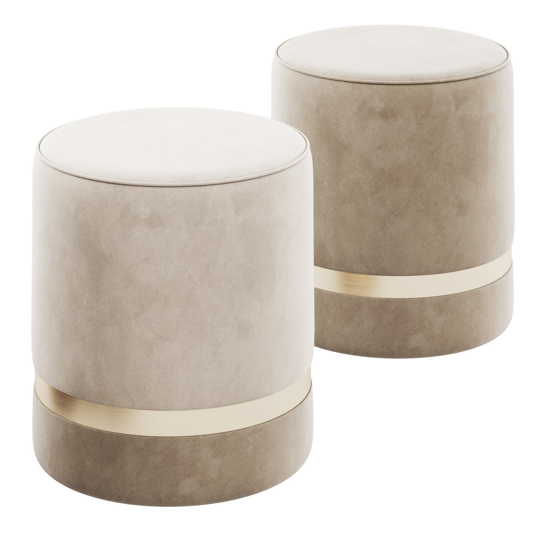 Serena Round Pouf by LIV Decora 3D model_1