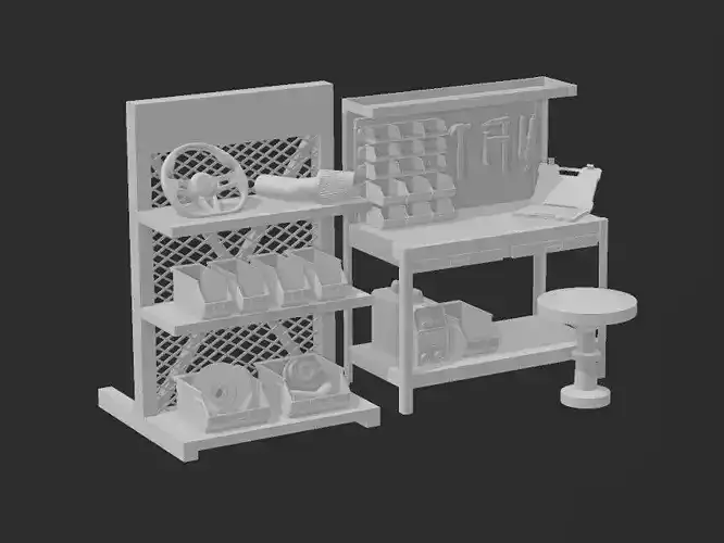 DIORAMA GARAGE ITEM 1  64 1  18 1  24