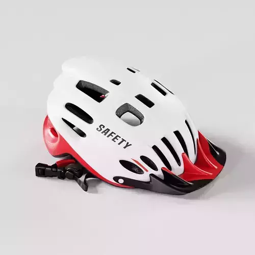 Bike Helmet Low-poly 3D model