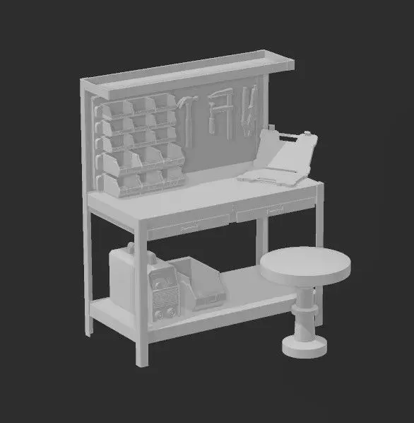 DIORAMA GARAGE ITEM 1 64 1 18 1 24 3D print model_0