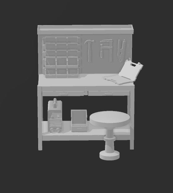 DIORAMA GARAGE ITEM 1 64 1 18 1 24 3D print model_1