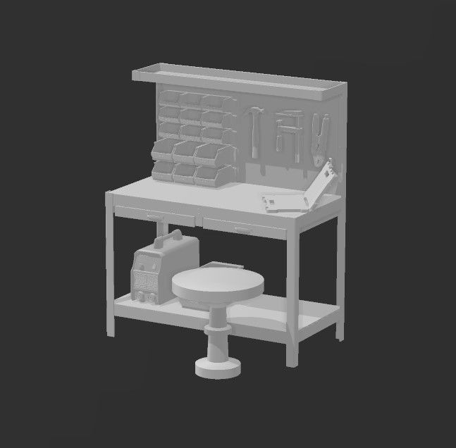 DIORAMA GARAGE ITEM 1 64 1 18 1 24 3D print model_2