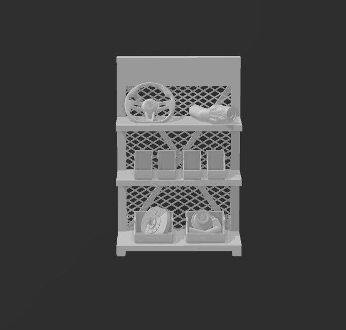 DIORAMA GARAGE ITEM 1 64 1 18 1 24 3D print model_1