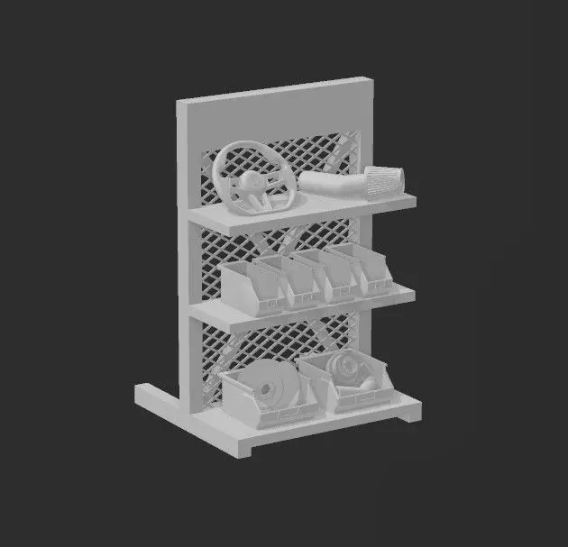 DIORAMA GARAGE ITEM 1 64 1 18 1 24 3D print model_0