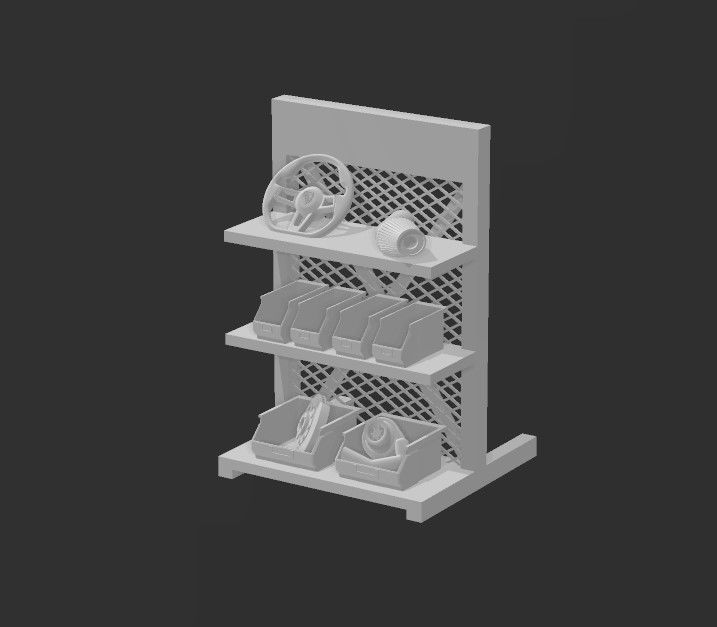 DIORAMA GARAGE ITEM 1 64 1 18 1 24 3D print model_2
