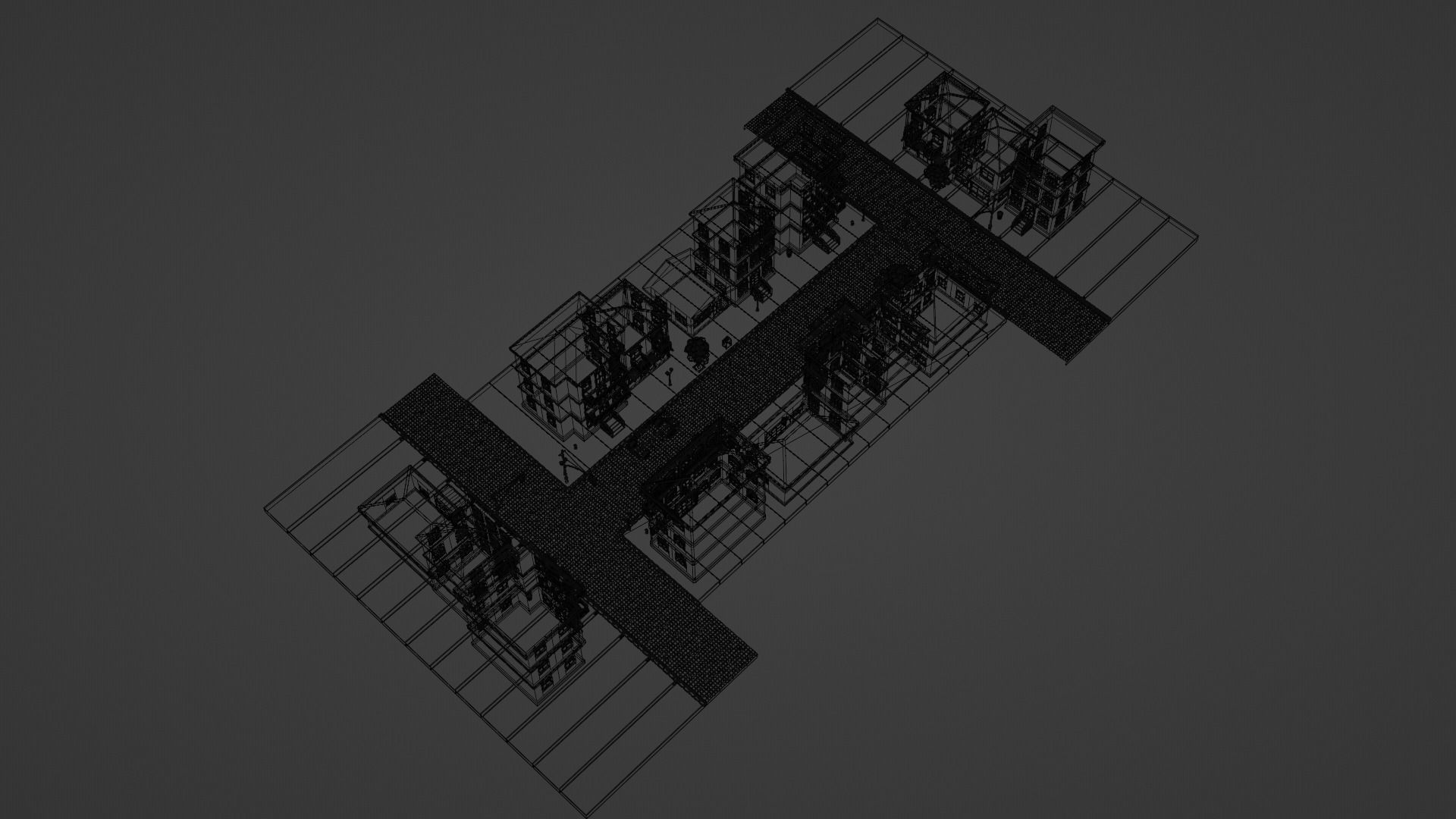 Old Street Low Poly Low-poly 3D model_7