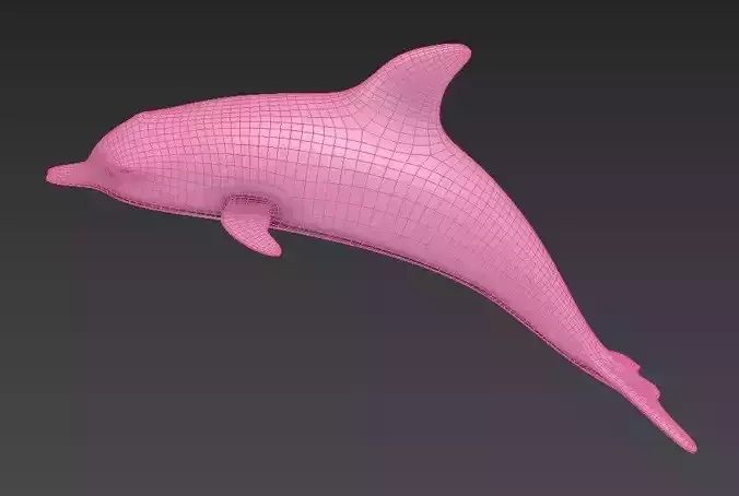 Dolphin statuette 3d model file for 3d printer