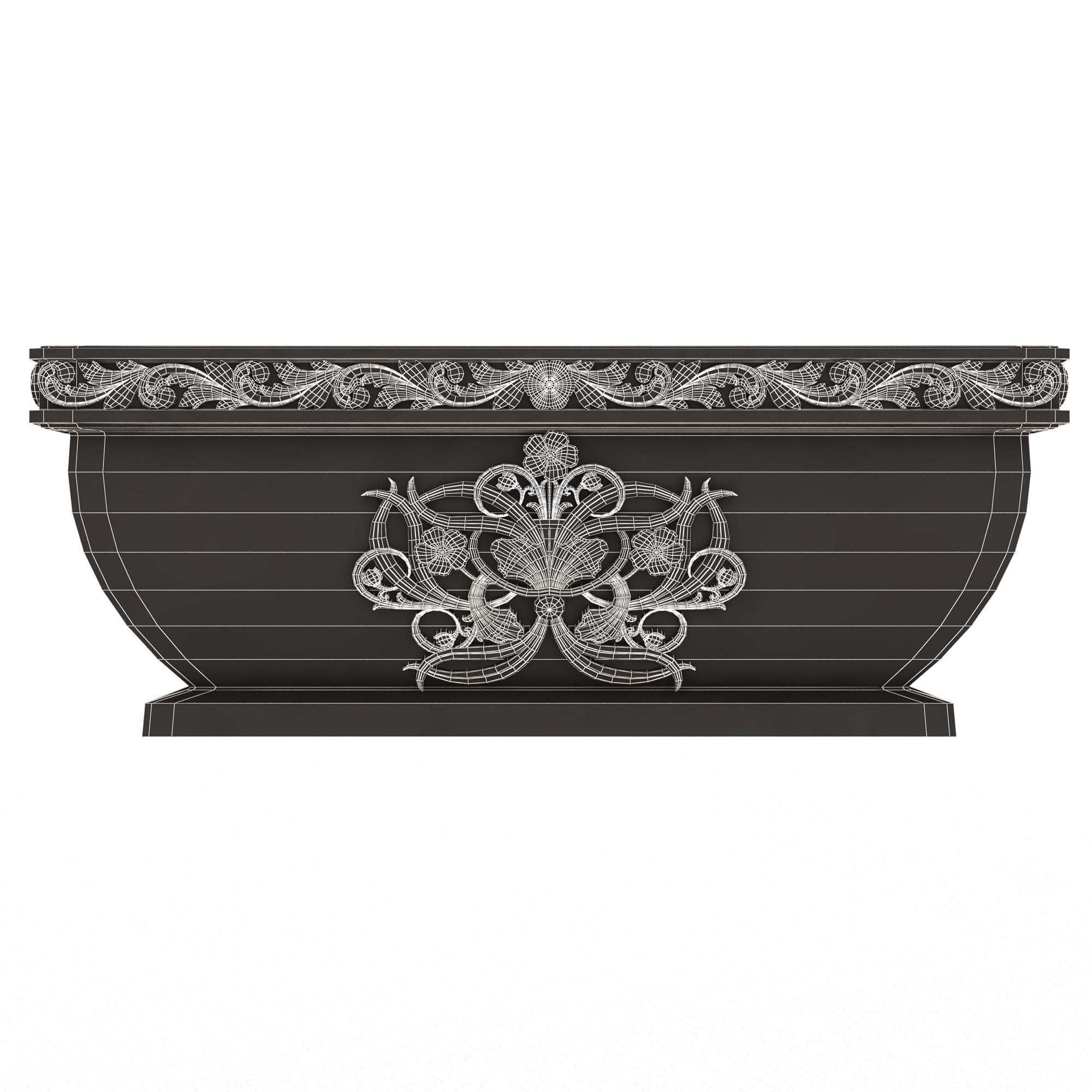 Flower Pots Collection White Low-poly 3D model_39