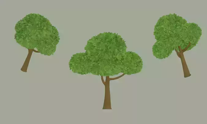 Toon Tree 3D model
