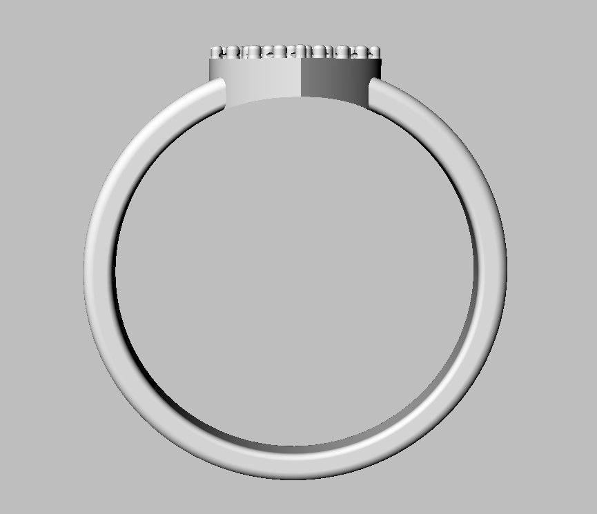 Heart Diamond RIng 3D print model_20