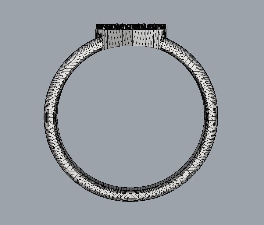 Heart Diamond RIng 3D print model_14