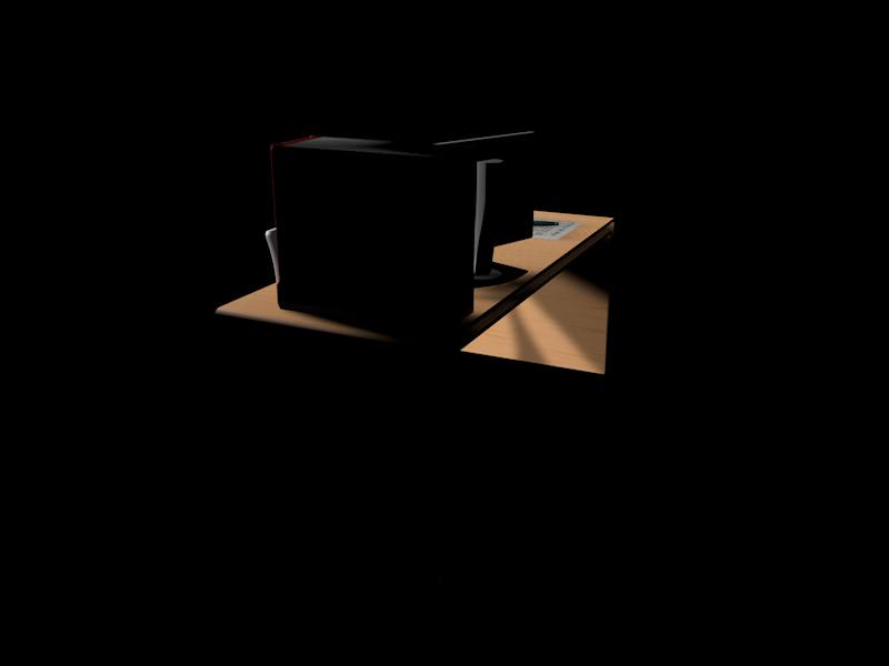 Office Desk Free 3D model_2