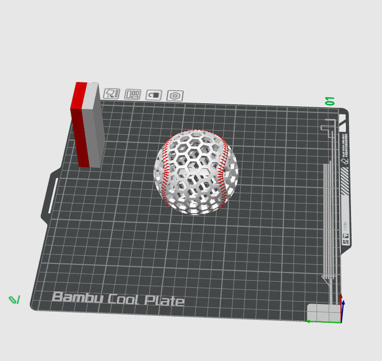 AIRLESS BASE BALL - STL - 3MF MULTICOLOR 3D print model_4