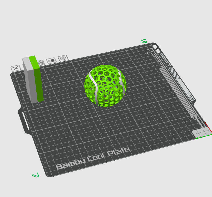 AIRLESS TENNIS BALL - STL - 3MF MULTICOLOR 3D print model_4