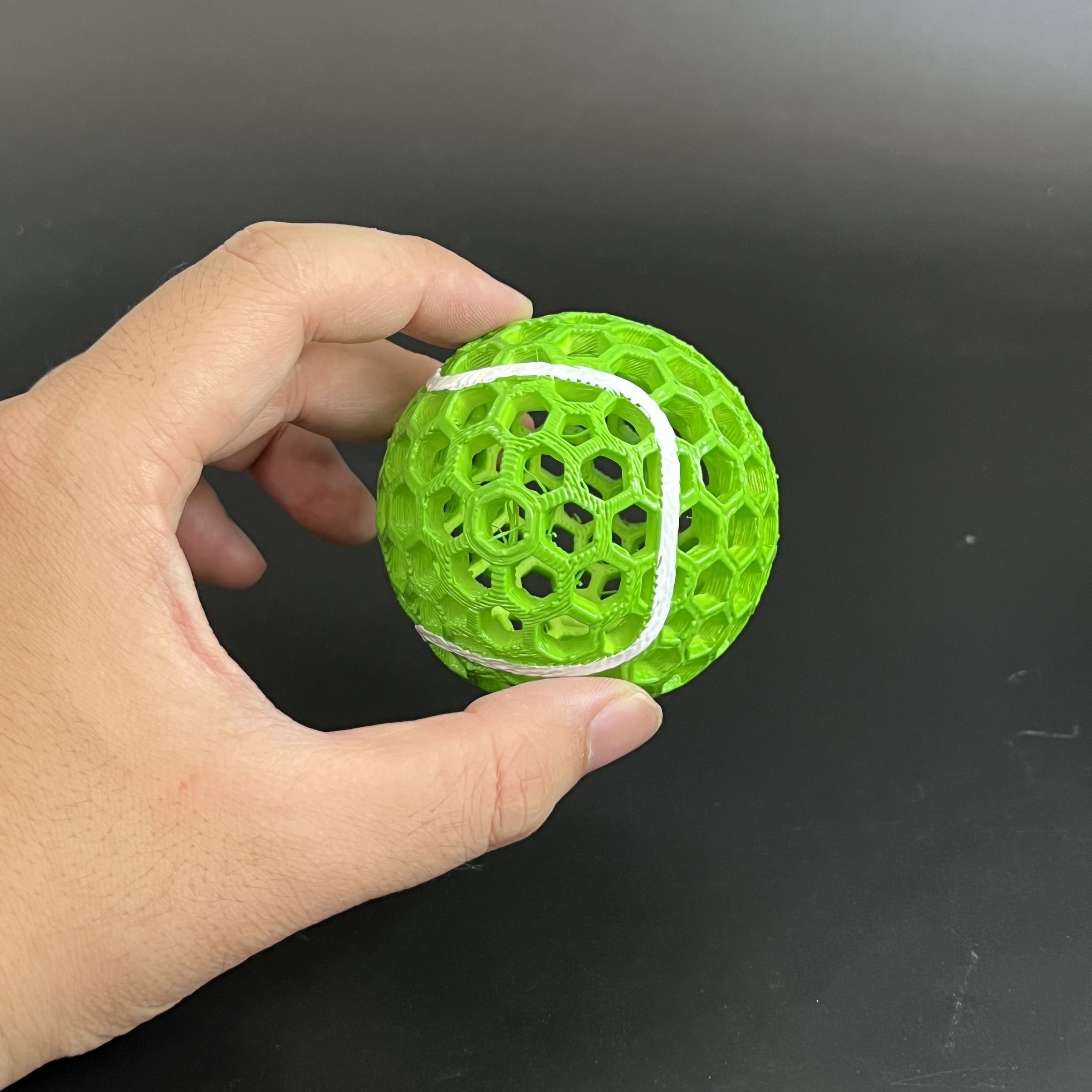 AIRLESS TENNIS BALL - STL - 3MF MULTICOLOR 3D print model_1