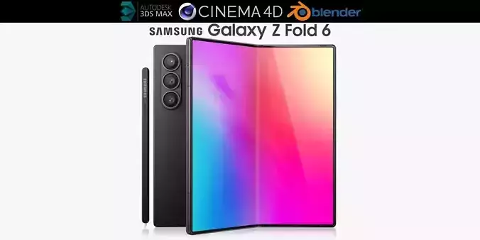 Samsung Galaxy Z Fold 6 v1 3D model