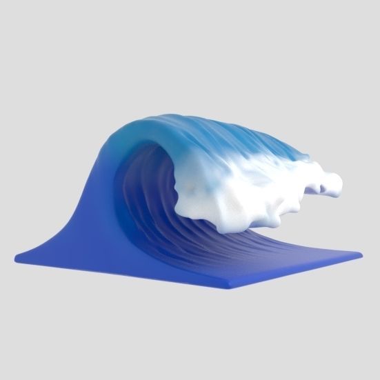 ocean wave V2 3D print model_1