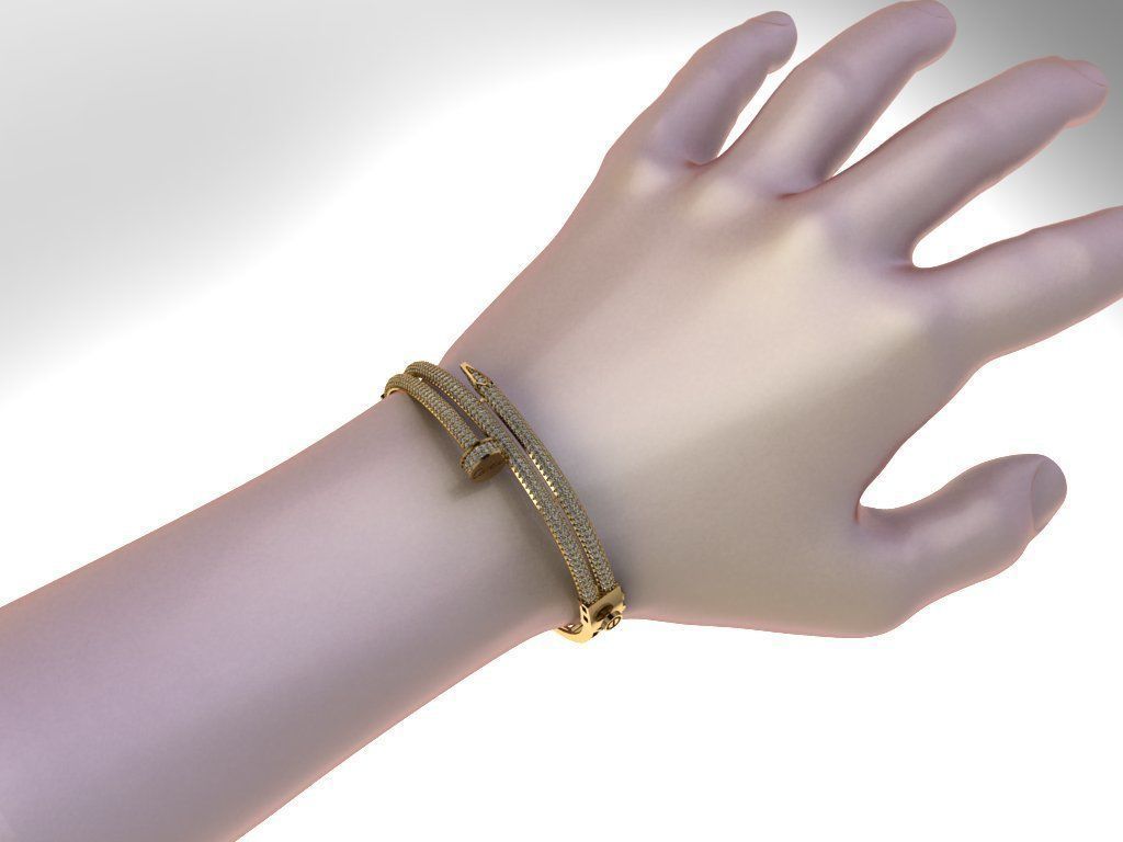 carter nail tip stone desing bracelets  3D print model_4