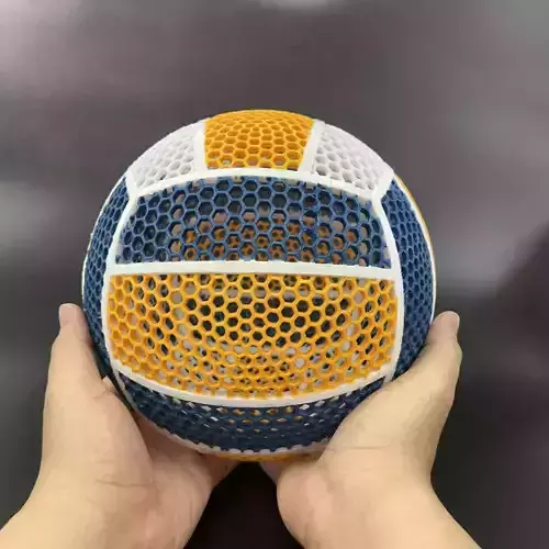 AIRLESS VOLLEYBALL - STL - 3MF MULTICOLOR 3D print model