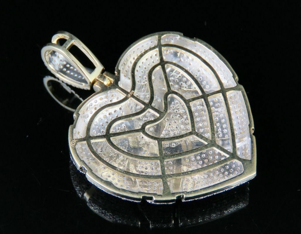 2 heart cross with diamonds pendant 3D model 3D print model_3