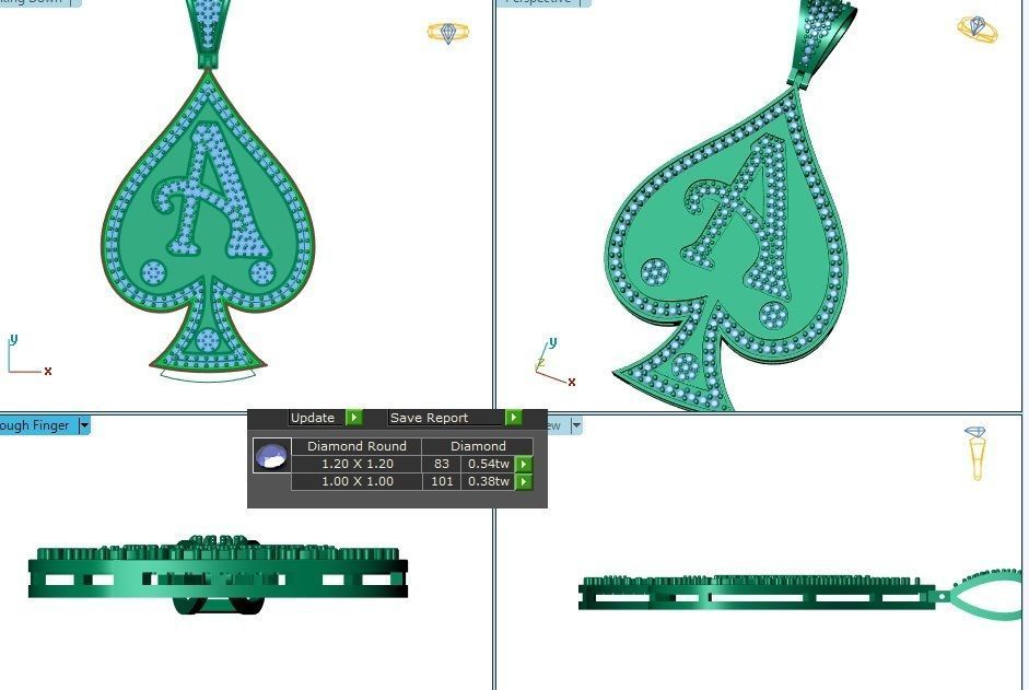 playing card poker joker pendant 3D model 3D print model_2