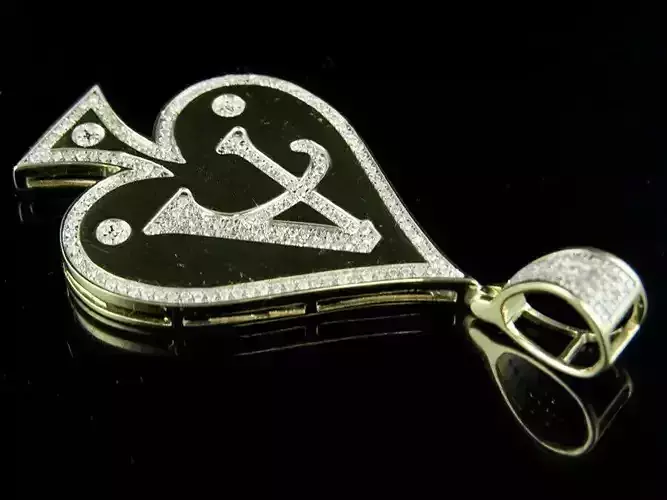 playing card poker joker pendant 3D model