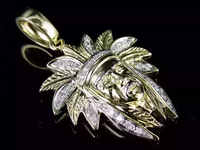 witch-doctor wild the shaman Voodoo indians pendant 3D model