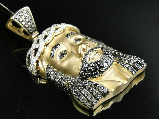 Jesus Christ with diamonds Holy pendant 3D model 3D print model