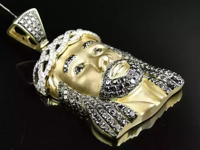 Jesus Christ with diamonds Holy pendant 3D model