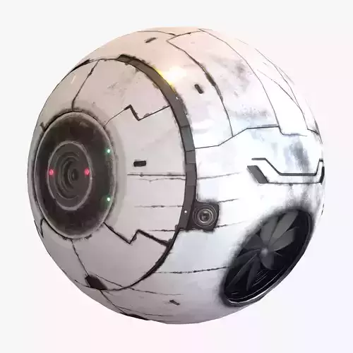 Mini Drone - Spherical Drone Low-poly 3D model