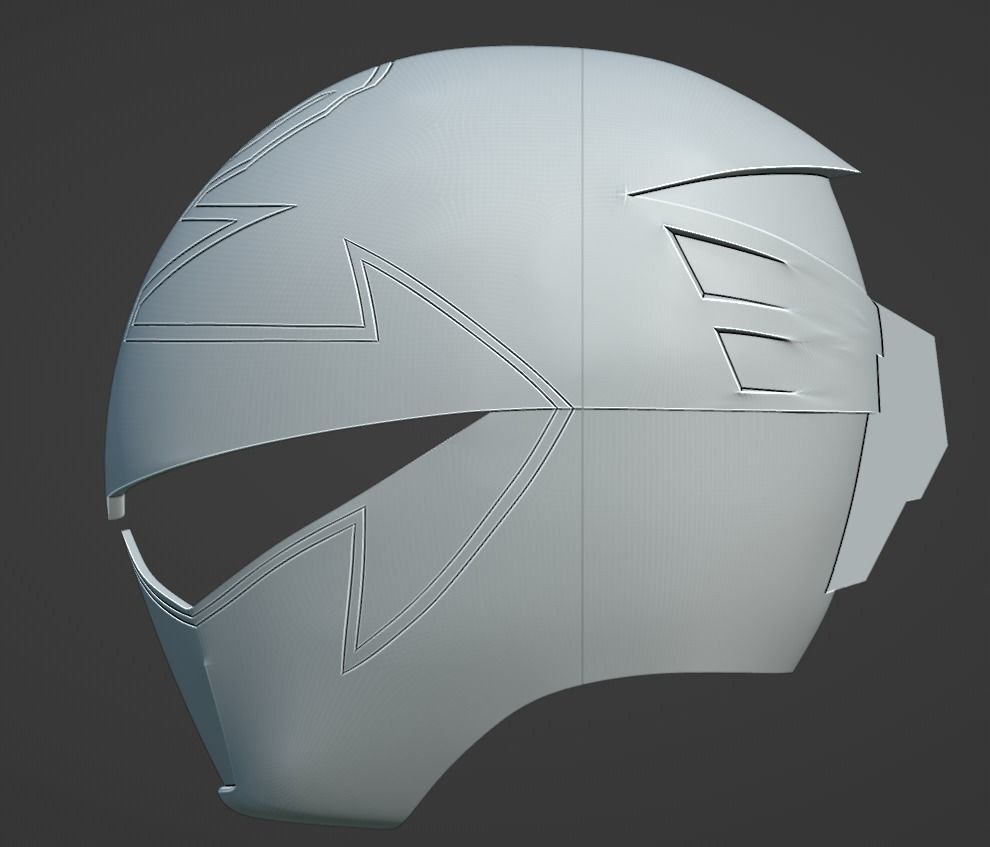 Kaizoku Sentai Gokaiger Gokai silver cosplay helmet STL file 3D print model_2