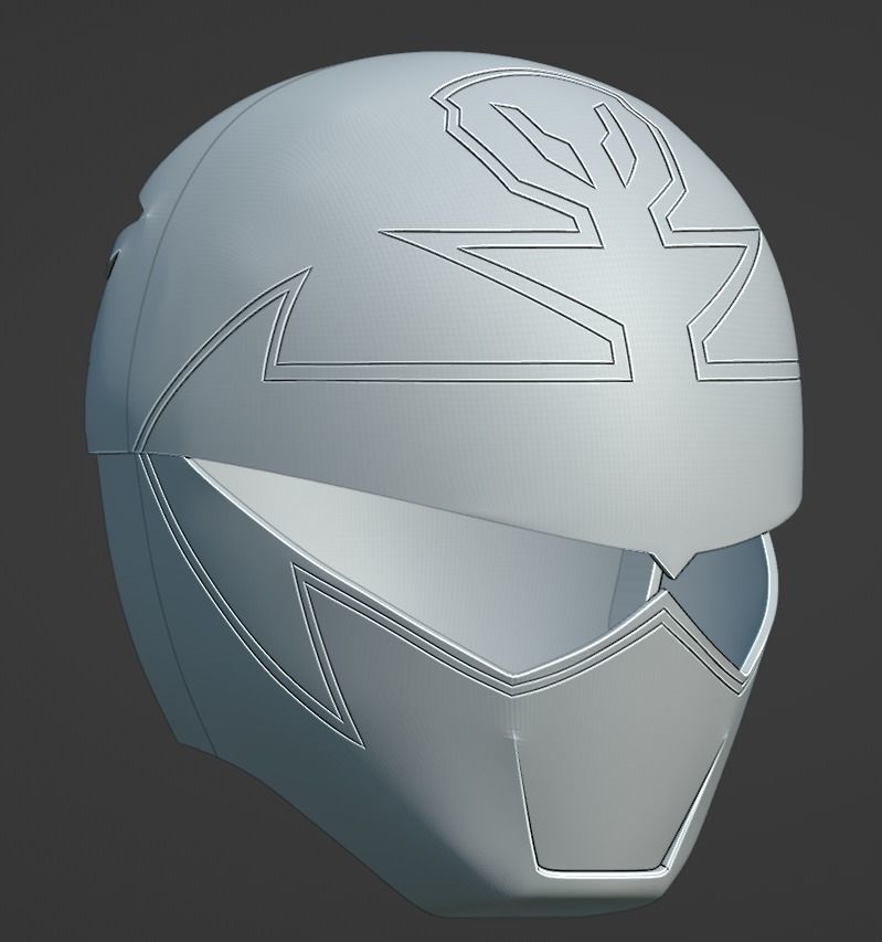 Kaizoku Sentai Gokaiger Gokai silver cosplay helmet STL file 3D print model_3