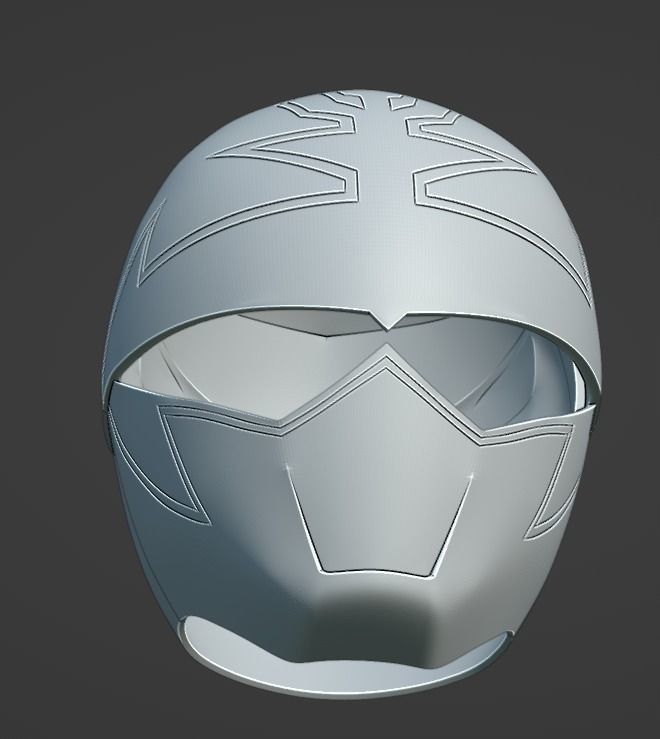 Kaizoku Sentai Gokaiger Gokai silver cosplay helmet STL file 3D print model_6