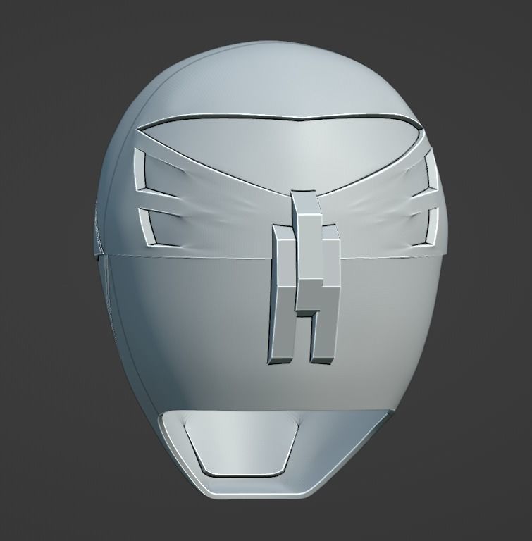 Kaizoku Sentai Gokaiger Gokai silver cosplay helmet STL file 3D print model_4