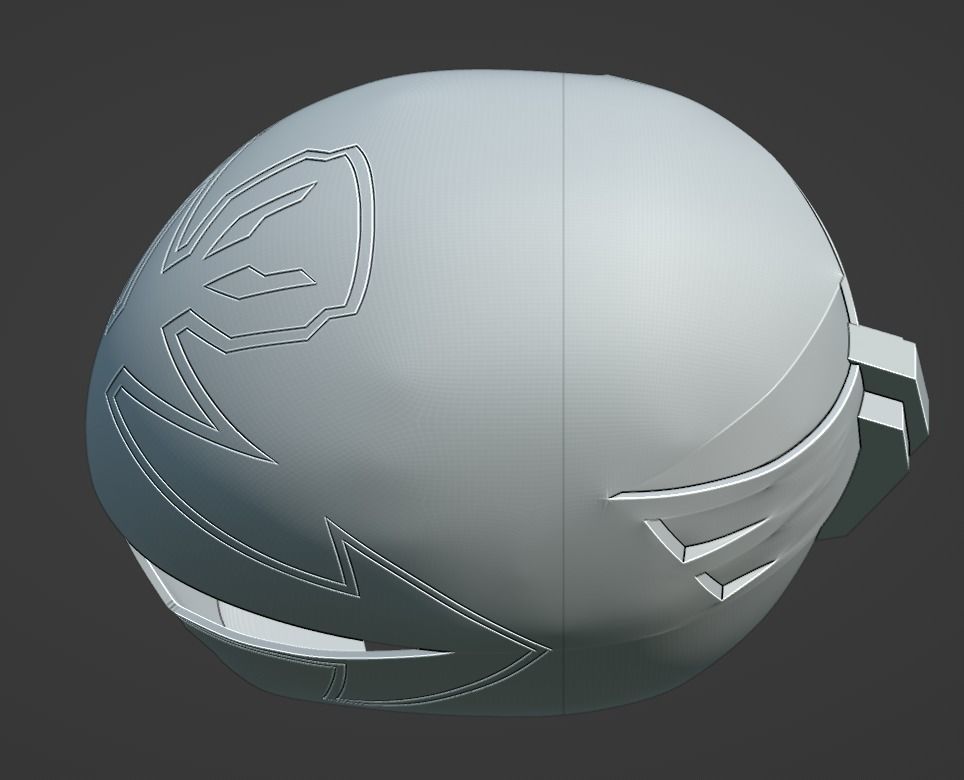 Kaizoku Sentai Gokaiger Gokai silver cosplay helmet STL file 3D print model_7