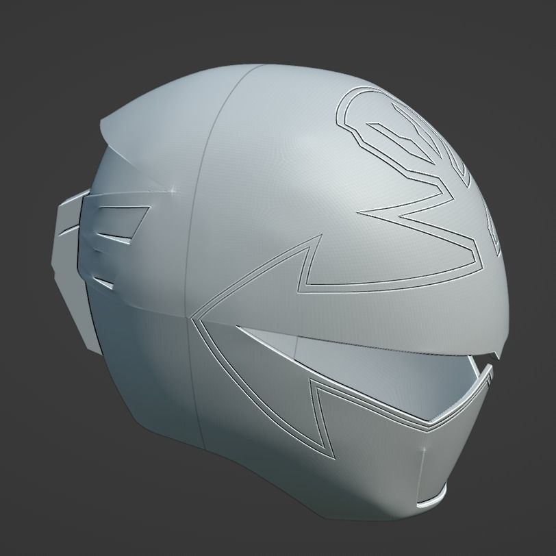 Kaizoku Sentai Gokaiger Gokai silver cosplay helmet STL file 3D print model_8