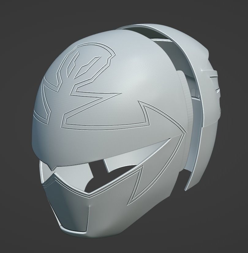 Kaizoku Sentai Gokaiger Gokai silver cosplay helmet STL file 3D print model_12