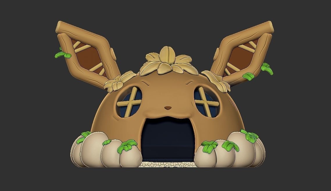 free Pokemon eevee house Free 3D print model_1