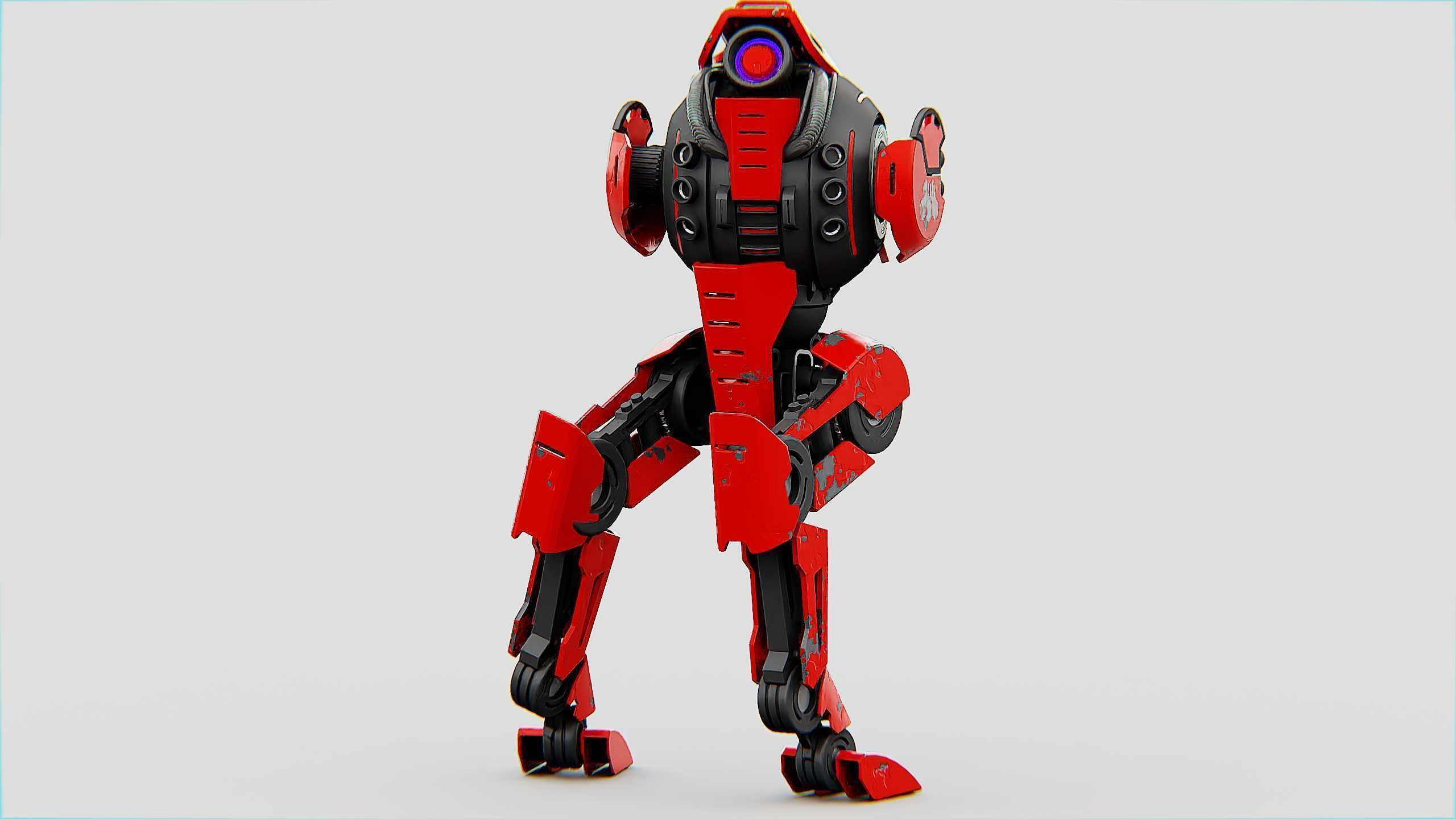 RAPTOR WALKER-300  Rigged for Unreal Engine - Unity - MIXAMO 3D model_11
