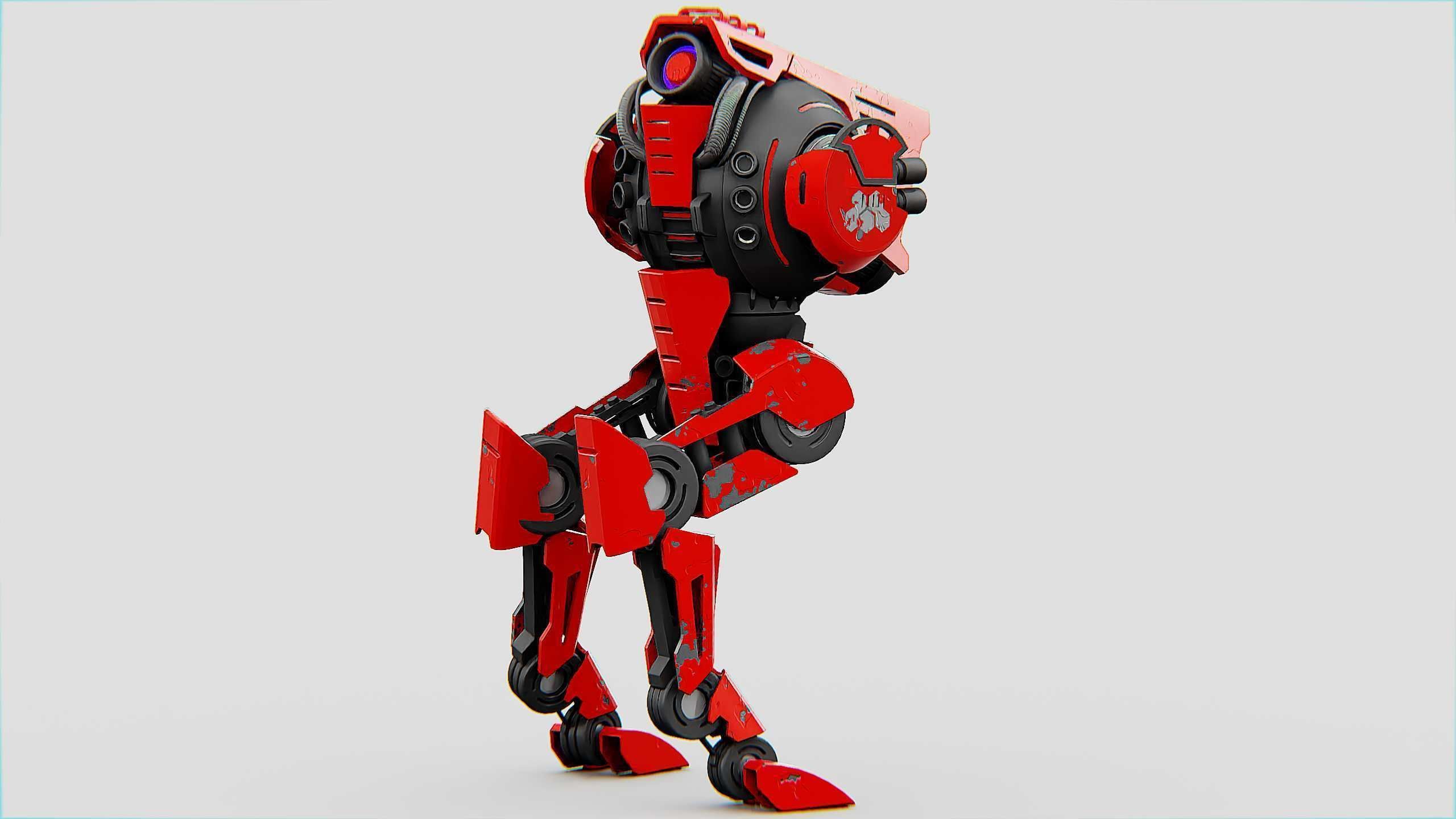 RAPTOR WALKER-300  Rigged for Unreal Engine - Unity - MIXAMO 3D model_9
